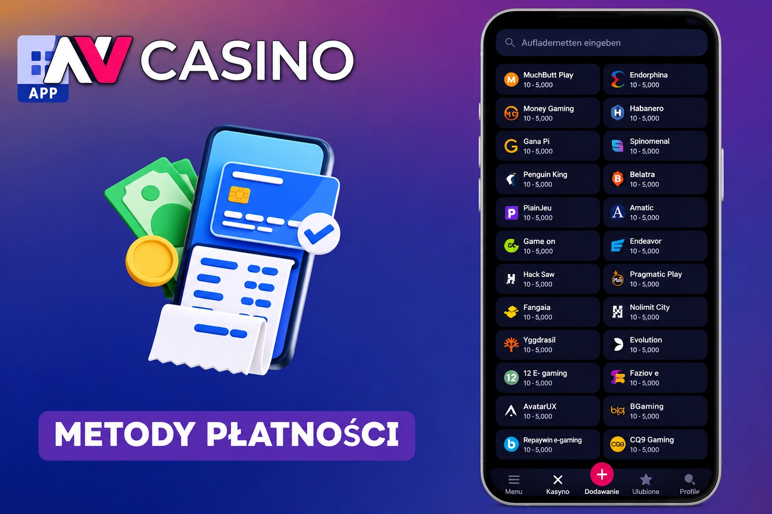 Metody płatności w NV Casino