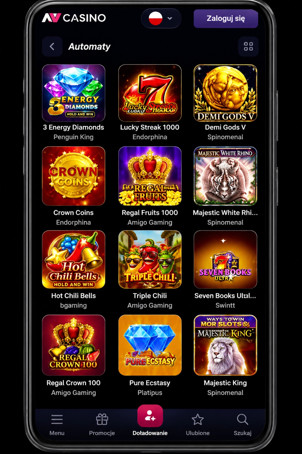 Rozpocznij grę NV Casino
