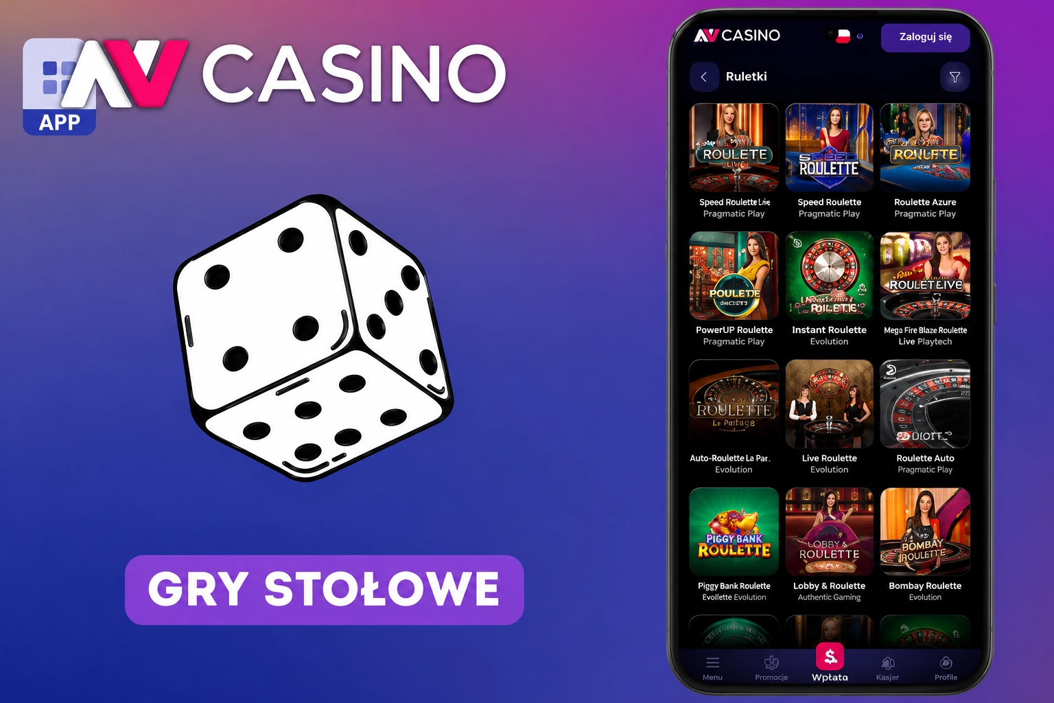 Gry stołowe NV Casino